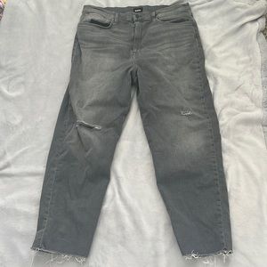 Black distressed boyfriend jeans